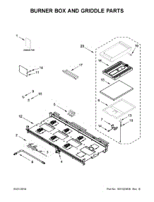 Burner Box And Griddle Parts parts for Jenn-Air Range JDRP548HL00 from AppliancePartsPros.com