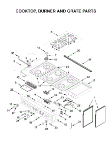 Cooktop, Burner And Grate Parts parts for Jenn-Air Range JDRP548HL00 from AppliancePartsPros.com