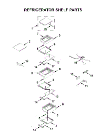 Refrigerator Shelf Parts parts for Jenn-Air Side-By-Side Refrigerator JBRFR30IGX00 from AppliancePartsPros.com