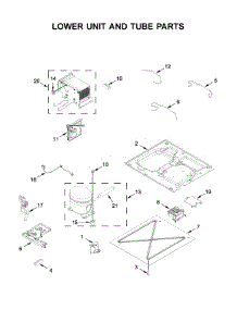 Lower Unit And Tube Parts parts for Jenn-Air Side-By-Side Refrigerator JBRFL30IGX00 from AppliancePartsPros.com