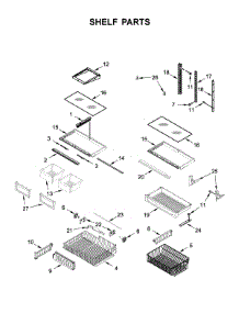 Shelf Parts parts for Maytag Bottom-Mount Refrigerator MBF2258FEZ02 from AppliancePartsPros.com