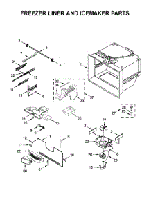 Freezer Liner And Icemaker Parts parts for Maytag Bottom-Mount Refrigerator MBF2258FEZ02 from AppliancePartsPros.com