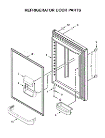 Refrigerator Door Parts parts for Maytag Bottom-Mount Refrigerator MBF2258FEZ02 from AppliancePartsPros.com
