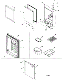 Refrigerator Door parts for Maytag Bottom-Mount Refrigerator MBB2254GES-PMBB2254GS0 from AppliancePartsPros.com