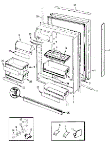 Fresh Food Door parts for Jenn-Air Top-Mount Refrigerator JRT196B/MAJ55A from AppliancePartsPros.com