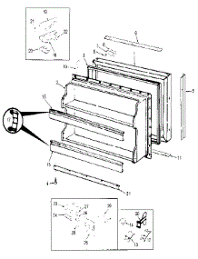 Freezer Door parts for Jenn-Air Top-Mount Refrigerator JRT196B/MAJ55A from AppliancePartsPros.com