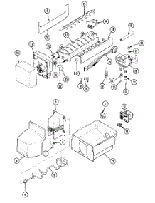 Ice Maker & Bin parts for Maytag Side-By-Side Refrigerator GS24X8DA-DR84B from AppliancePartsPros.com