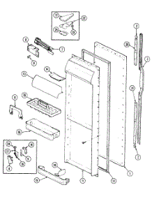 Fresh Food Door parts for Maytag Side-By-Side Refrigerator GS24X8DA-DR84B from AppliancePartsPros.com