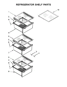 Refrigerator Shelf Parts parts for Maytag Side-By-Side Refrigerator MSC21C6MFZ00 from AppliancePartsPros.com