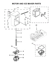 Motor And Ice Maker Parts parts for Maytag Side-By-Side Refrigerator MSC21C6MFZ00 from AppliancePartsPros.com