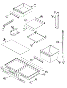 Shelves & Accessories parts for Maytag Top-Mount Refrigerator GT22X8DA-DC88A from AppliancePartsPros.com