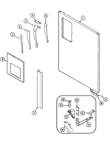 Fresh Food Outer Door parts for Maytag Top-Mount Refrigerator GT22X8DA-DC88A from AppliancePartsPros.com