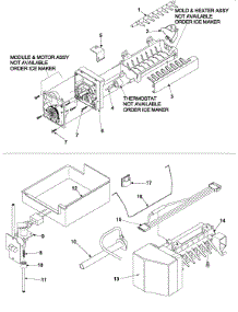 Optional Ice Maker Kit Ic11b P1328003w parts for Maytag Bottom-Mount Refrigerator PBB2253GEB-PPBB2253GB0 from AppliancePartsPros.com