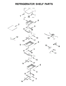 Refrigerator Shelf Parts parts for Jenn-Air Side-By-Side Refrigerator JBRFL24IGX00 from AppliancePartsPros.com
