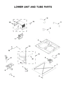 Lower Unit And Tube Parts parts for Jenn-Air Side-By-Side Refrigerator JBRFL24IGX00 from AppliancePartsPros.com
