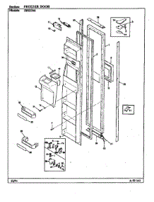 Freezer Door parts for Jenn-Air Side-By-Side Refrigerator JRSD246/BQ82A from AppliancePartsPros.com