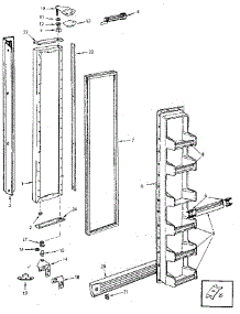 Freezer Door parts for Jenn-Air Side-By-Side Refrigerator JRS223B-M7N08A from AppliancePartsPros.com