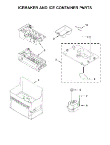 Icemaker And Ice Container Parts parts for Kitchenaid Bottom-Mount Refrigerator KRFC804GPS00 from AppliancePartsPros.com