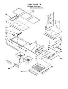 Shelf Parts parts for Kitchenaid Bottom-Mount Refrigerator KFIS25XVMS3 from AppliancePartsPros.com