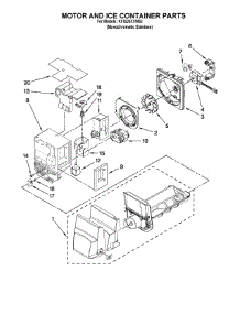 Motor And Ice Container Parts parts for Kitchenaid Bottom-Mount Refrigerator KFIS25XVMS3 from AppliancePartsPros.com
