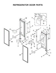 Refrigerator Door Parts parts for Kitchenaid Bottom-Mount Refrigerator KRFF507HPS00 from AppliancePartsPros.com