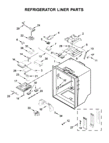Refrigerator Liner Parts parts for Kitchenaid Bottom-Mount Refrigerator KRFF507HPS00 from AppliancePartsPros.com