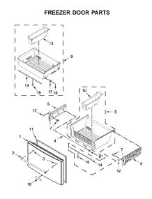 Freezer Door Parts parts for Kitchenaid Bottom-Mount Refrigerator KRFF507HPS00 from AppliancePartsPros.com