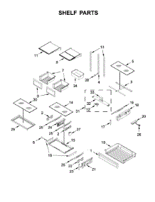 Shelf Parts parts for Kitchenaid Bottom-Mount Refrigerator KRFF507HPS00 from AppliancePartsPros.com