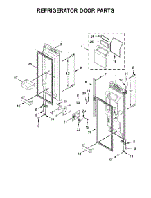 Refrigerator Door Parts parts for Kitchenaid Bottom-Mount Refrigerator KRFF507HWH00 from AppliancePartsPros.com