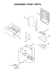 Dispenser Front Parts parts for Kitchenaid Bottom-Mount Refrigerator KRFF507HWH00 from AppliancePartsPros.com