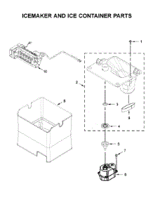 Icemaker And Ice Container Parts parts for Kitchenaid Bottom-Mount Refrigerator KRFF507HWH00 from AppliancePartsPros.com