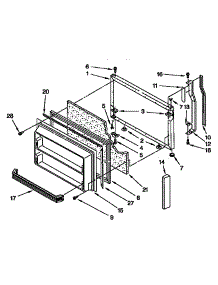 Freezer Door parts for Kitchenaid Refrigerator KTRS22QABL01 from AppliancePartsPros.com