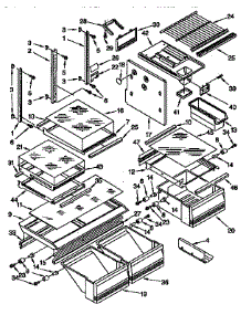 Shelf parts for Kitchenaid Refrigerator KTRS22QABL01 from AppliancePartsPros.com