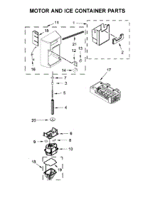 Motor And Ice Container Parts parts for Kitchenaid Side-By-Side Refrigerator KRSF505ESS01 from AppliancePartsPros.com