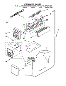 Icemaker Parts parts for Kitchenaid Side-By-Side Refrigerator KSRA25ILSS02 from AppliancePartsPros.com