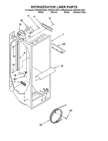 Refrigerator Liner Parts parts for Kitchenaid Side-By-Side Refrigerator KSRA25ILSS02 from AppliancePartsPros.com