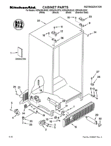 Cabinet Parts parts for Kitchenaid Side-By-Side Refrigerator KSRA25ILSS02 from AppliancePartsPros.com