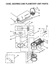 Case, Gearing And Planetary Unit Parts parts for Kitchenaid Stand Mixer 5KSM150PSEFW4 from AppliancePartsPros.com