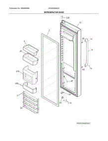 Fresh Food Door parts for Electrolux Side-By-Side Refrigerator EW26SS85KS2 from AppliancePartsPros.com