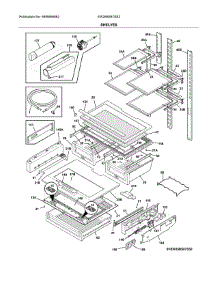 Shelves parts for Electrolux Bottom-Mount Refrigerator EW28BS87SS3 from AppliancePartsPros.com