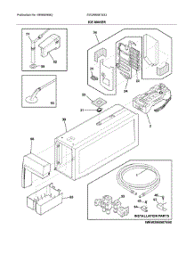Ice Maker parts for Electrolux Bottom-Mount Refrigerator EW28BS87SS3 from AppliancePartsPros.com