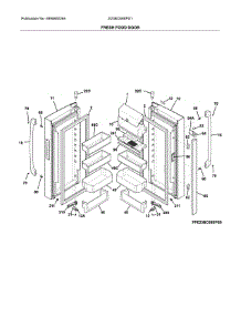 Fresh Food Door parts for Electrolux Bottom-Mount Refrigerator E23BC69SPS1 from AppliancePartsPros.com