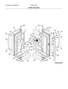 Fresh Food Door parts for Electrolux Bottom-Mount Refrigerator E23BC79SPS1 from AppliancePartsPros.com