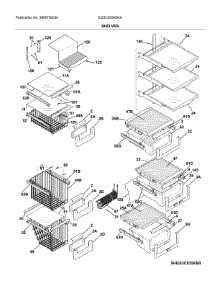 Shelves parts for Electrolux Side-By-Side Refrigerator EI23CS35KS4A from AppliancePartsPros.com