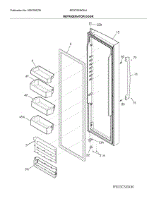 Refrigerator Door parts for Electrolux Side-By-Side Refrigerator EI23CS35KS4A from AppliancePartsPros.com