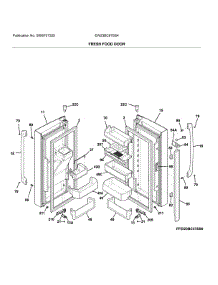 Fresh Food Doors parts for Electrolux Bottom-Mount Refrigerator EW23BC87SS4 from AppliancePartsPros.com