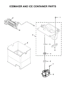 Icemaker And Ice Container Parts parts for Kitchenaid Bottom-Mount Refrigerator KRFF507HBS00 from AppliancePartsPros.com