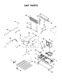 Unit Parts parts for Kitchenaid Bottom-Mount Refrigerator KRFF507HBS00 from AppliancePartsPros.com