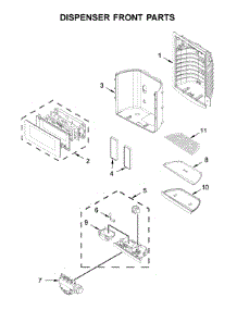 Dispenser Front Parts parts for Kitchenaid Bottom-Mount Refrigerator KRFF507HBS00 from AppliancePartsPros.com