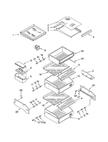 Refrigerator Shelf Parts parts for Kitchenaid Side-By-Side Refrigerator KCCS36FJT00 from AppliancePartsPros.com